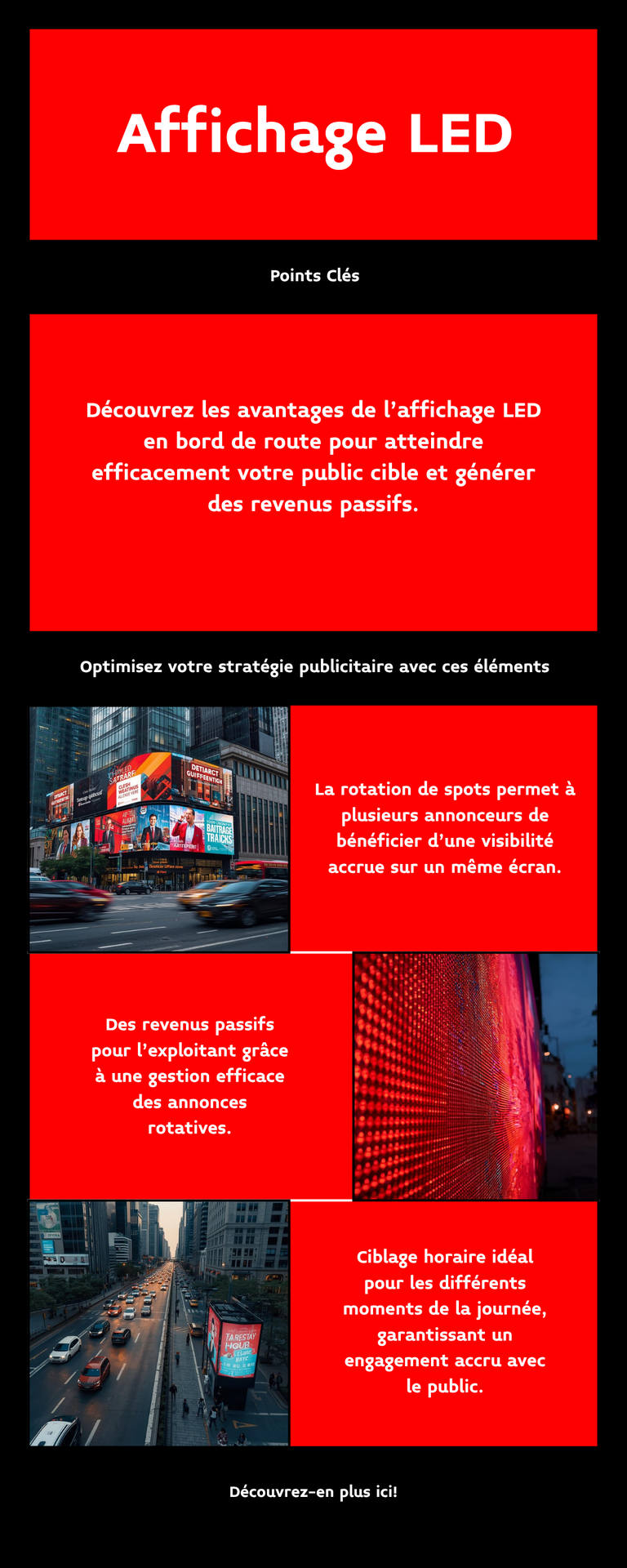 Infographie DOOH affichage LED bord de route