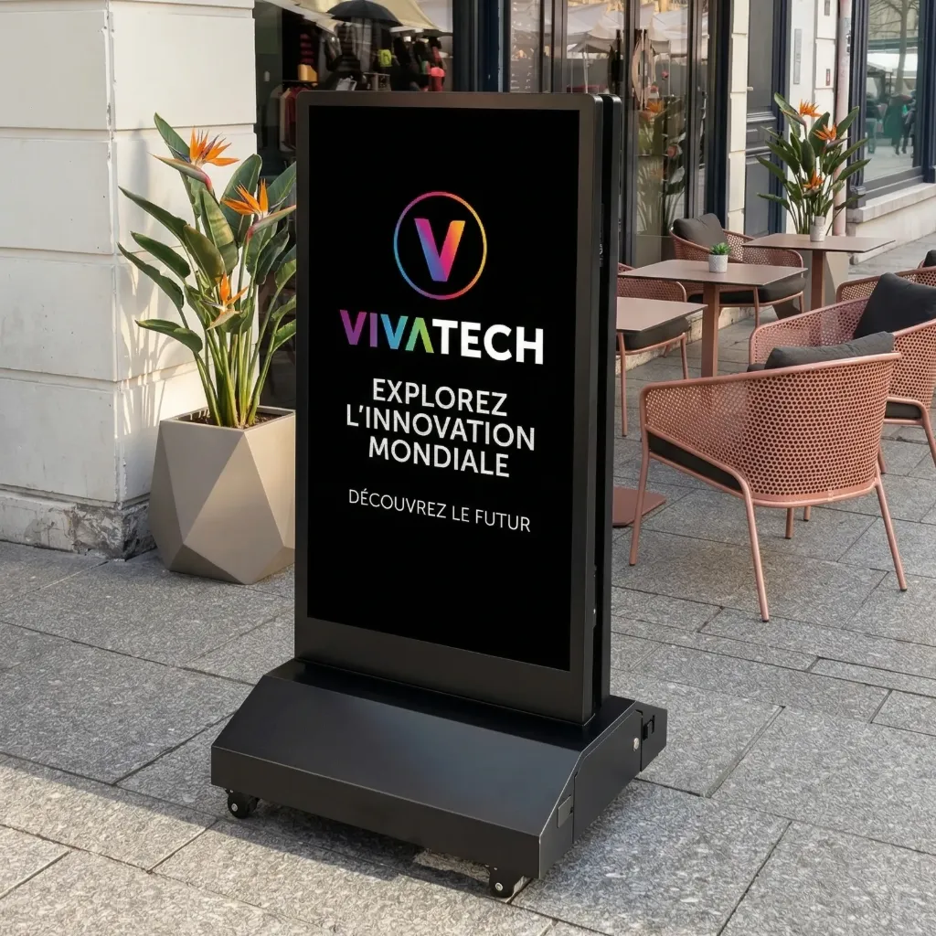 Stop-Trottoir Vidéo Double Face sur Batterie